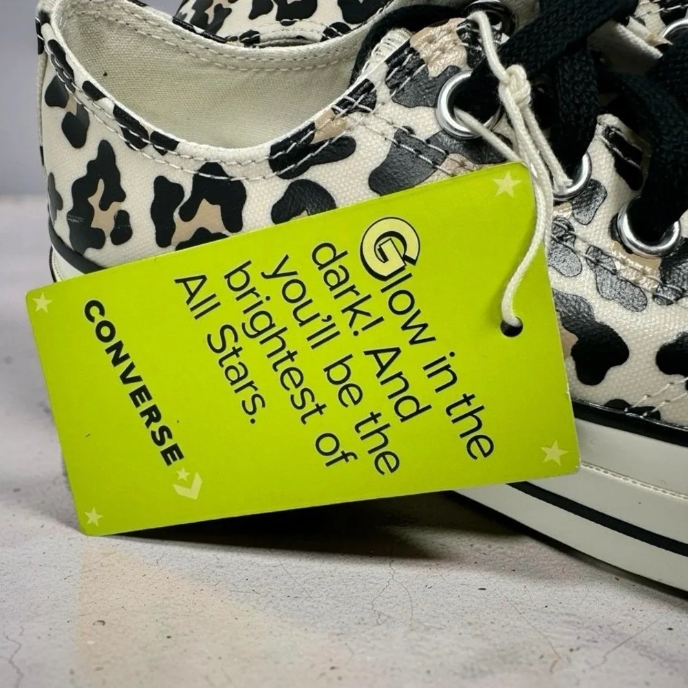 Converse Chuck 70 Ox Low Leopard Glow In The Dark Driftwood Womens 8 Mens 6 NIB